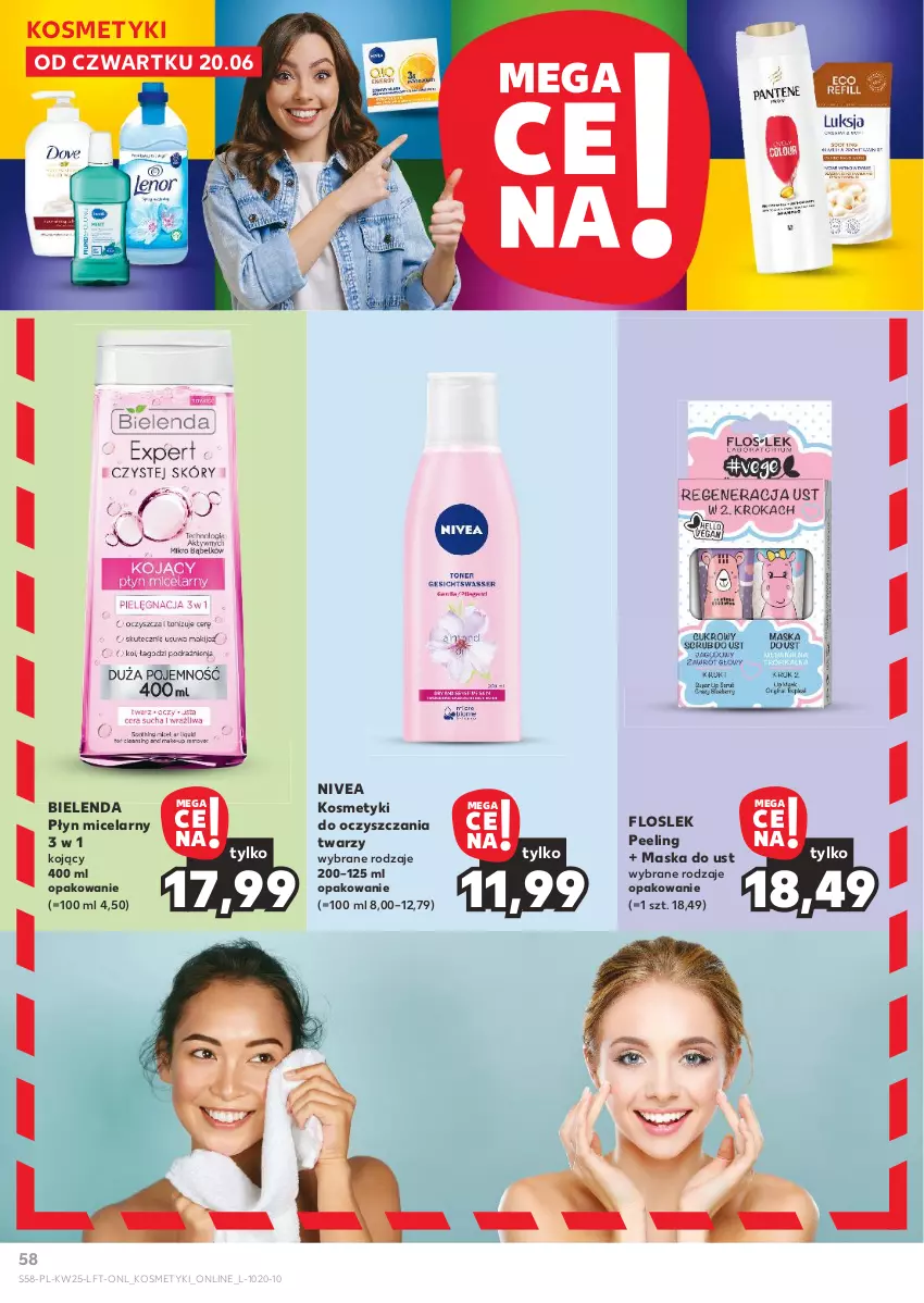 Gazetka promocyjna Kaufland - Gazetka tygodnia - ważna 20.06 do 26.06.2024 - strona 58 - produkty: Bielenda, Maska, Nivea, Peeling, Płyn micelarny