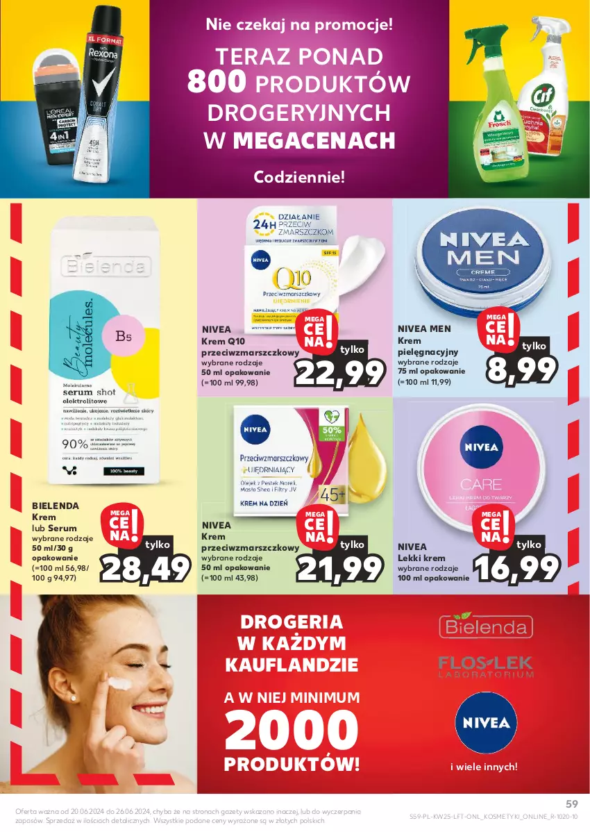 Gazetka promocyjna Kaufland - Gazetka tygodnia - ważna 20.06 do 26.06.2024 - strona 59 - produkty: Bielenda, Krem przeciwzmarszczkowy, Mars, Nivea, Nivea Men, Rum, Ser, Serum, Tera