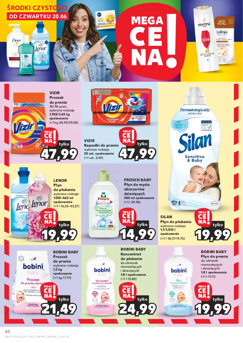 Gazetka promocyjna Kaufland - Gazetka tygodnia - ważna 20.06 do 26.06.2024 - strona 60 - produkty: Dzieci, Frosch, Kapsułki do prania, Lenor, Płyn do mycia, Płyn do płukania, Płyn do prania, Proszek do prania, Silan, Vizir