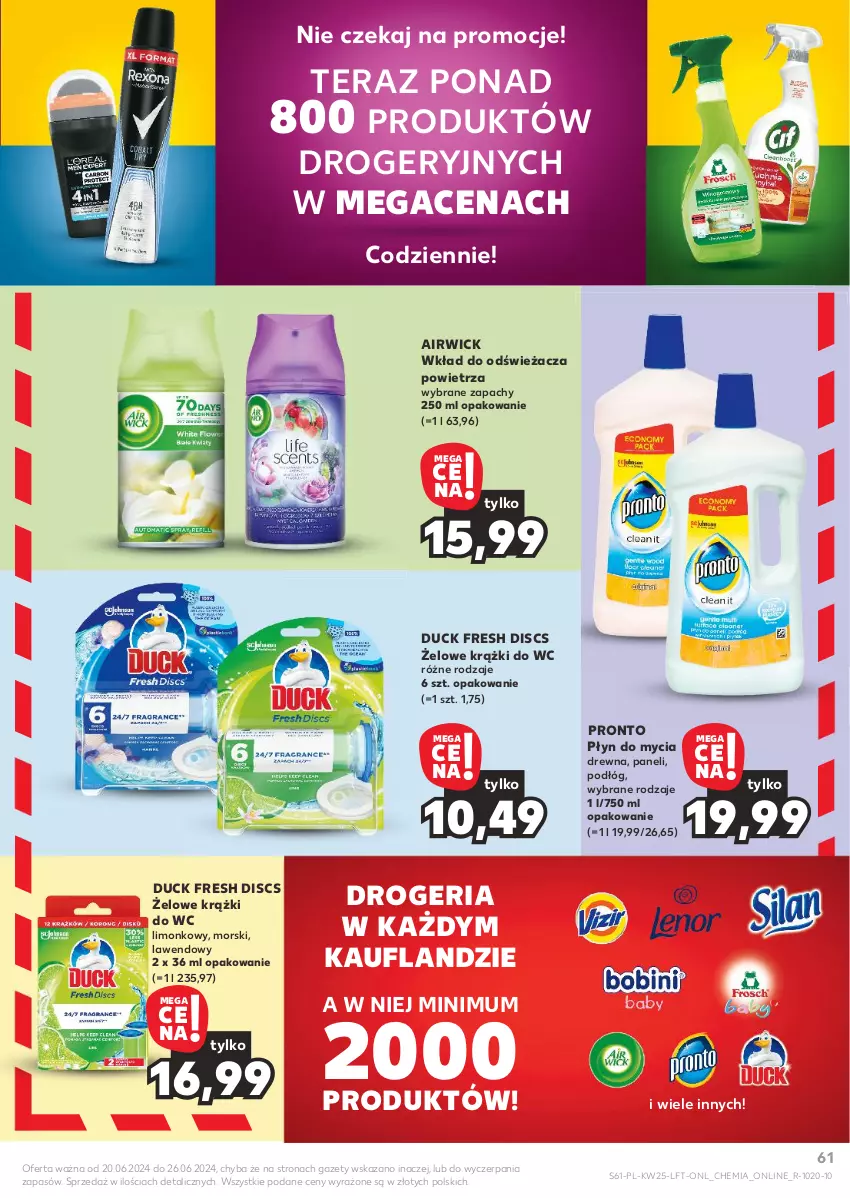 Gazetka promocyjna Kaufland - Gazetka tygodnia - ważna 20.06 do 26.06.2024 - strona 61 - produkty: Duck, Płyn do mycia, Pronto, Tera