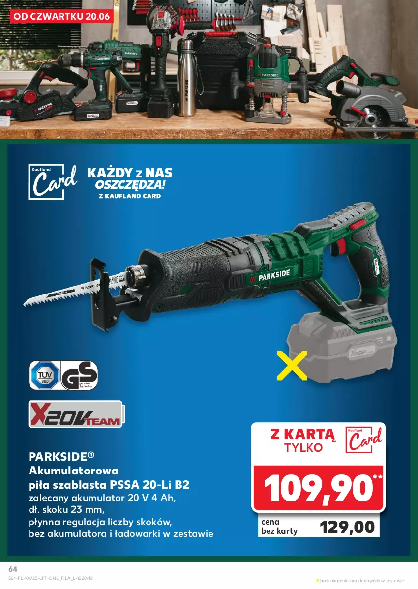 Gazetka promocyjna Kaufland - Gazetka tygodnia - ważna 20.06 do 26.06.2024 - strona 64 - produkty: Akumulator, Parkside