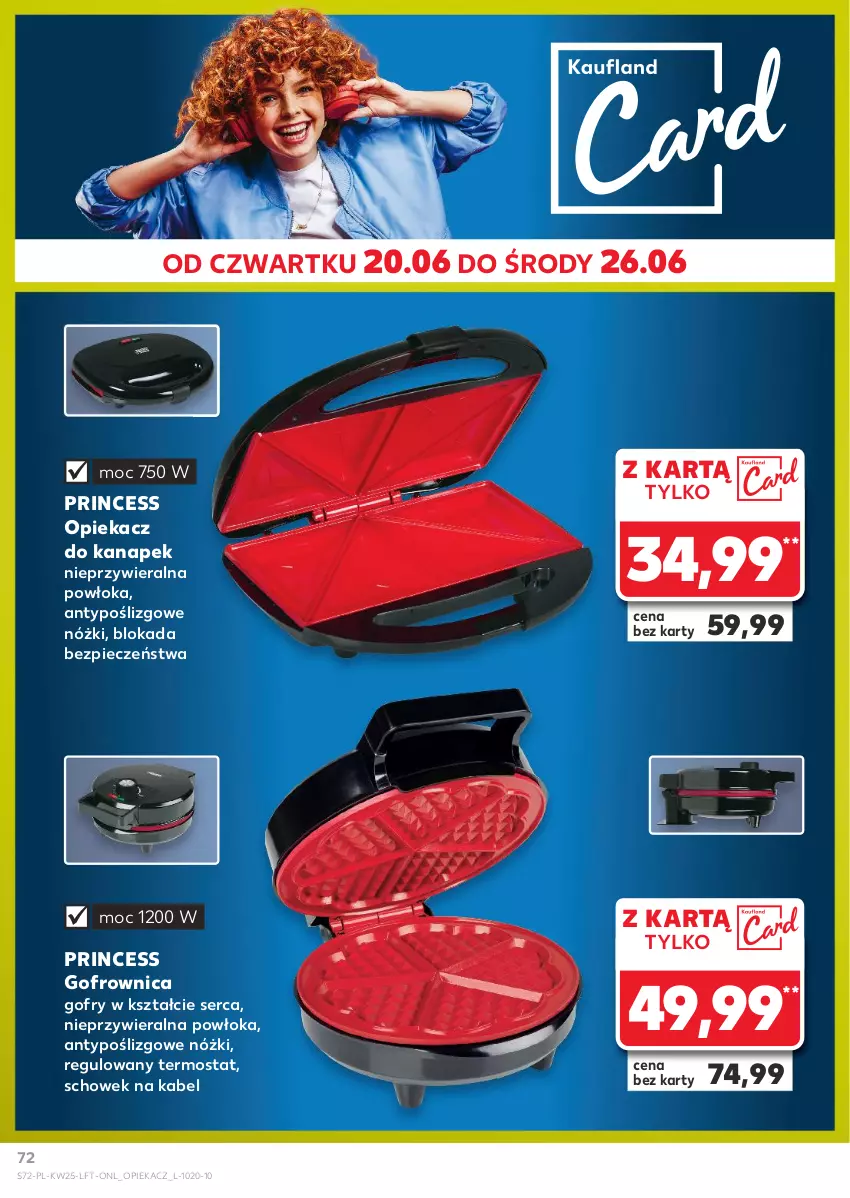 Gazetka promocyjna Kaufland - Gazetka tygodnia - ważna 20.06 do 26.06.2024 - strona 72 - produkty: Gofrownica, Gofry, Opiekacz do kanapek, Piec, Ser, Termos