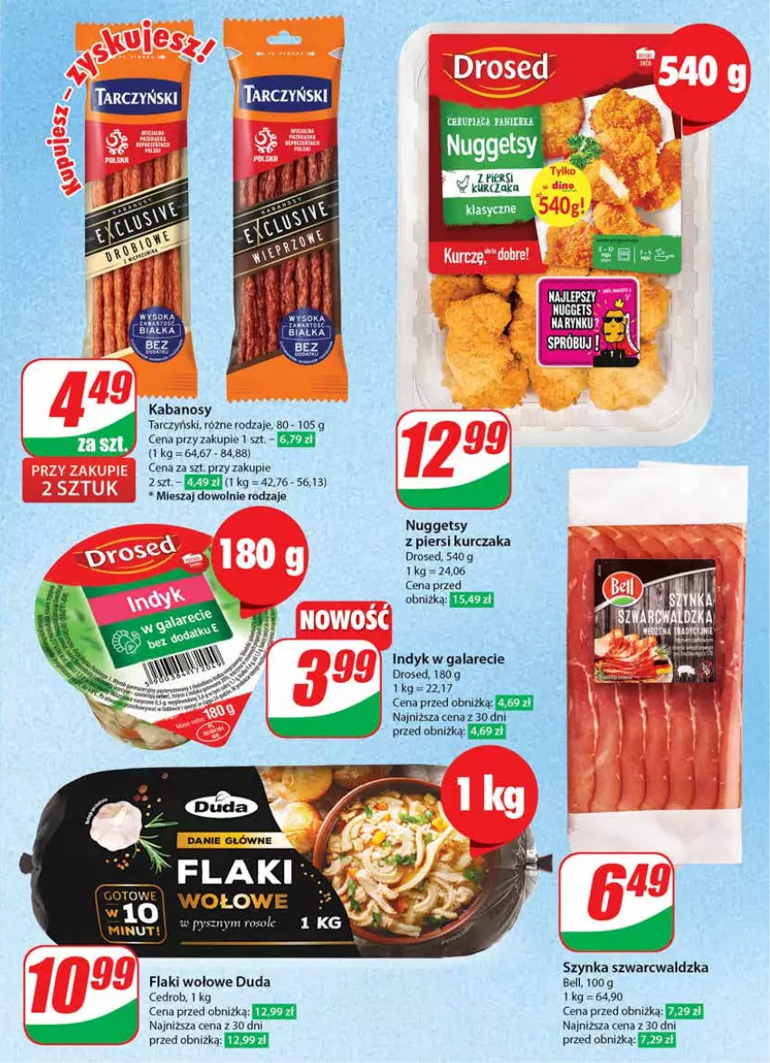 Gazetka promocyjna Dino - Gazetka 37 / 2024 - ważna 11.09 do 17.09.2024 - strona 41 - produkty: Bell, Duda, Flaki, Flaki wołowe, Gala, Kabanos, Kurczak, Szynka, Tarczyński