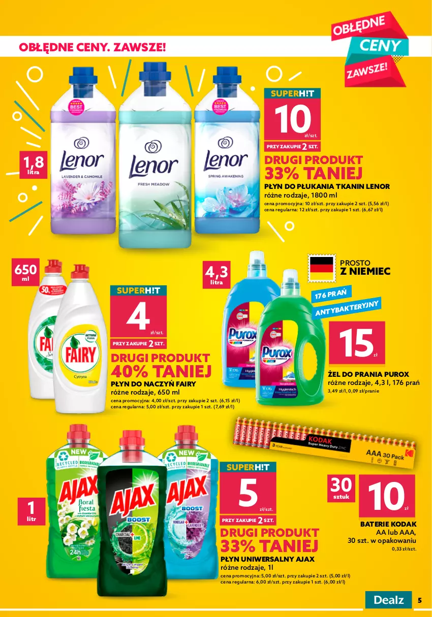 Gazetka promocyjna Dealz - Setki super okazji na 100. sklepów! - sprawdź ofertę! - ważna 27.09 do 22.10.2021 - strona 5 - produkty: Ajax, Colgate, Fa, Fairy, Lenor, LG, Maska, Maska do twarzy, Odżywka, Pasta do zębów, Płyn do płukania, Pur, Szampon