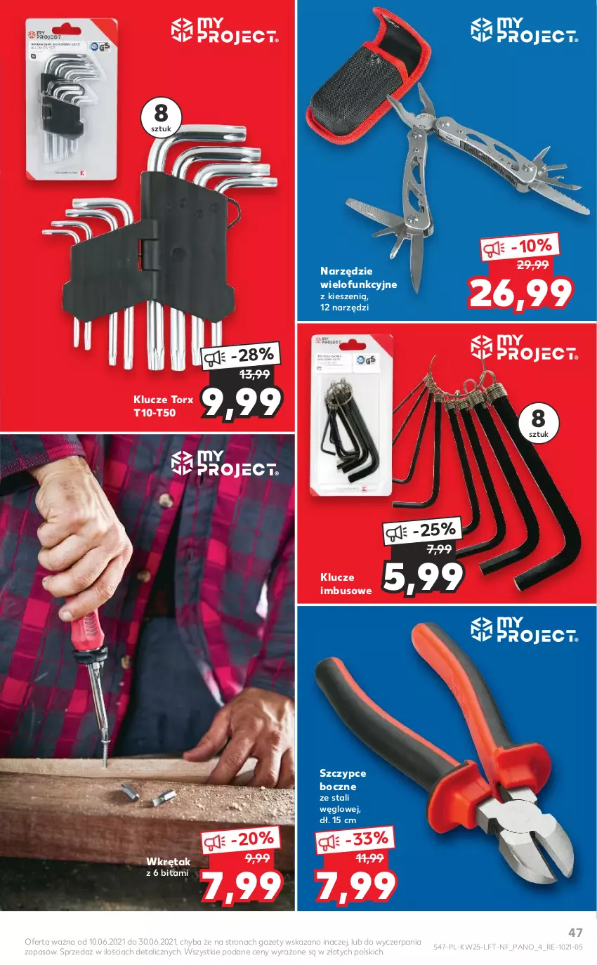 Gazetka promocyjna Kaufland - OFERTA TYGODNIA - ważna 24.06 do 30.06.2021 - strona 47 - produkty: Szczypce, Wkręt