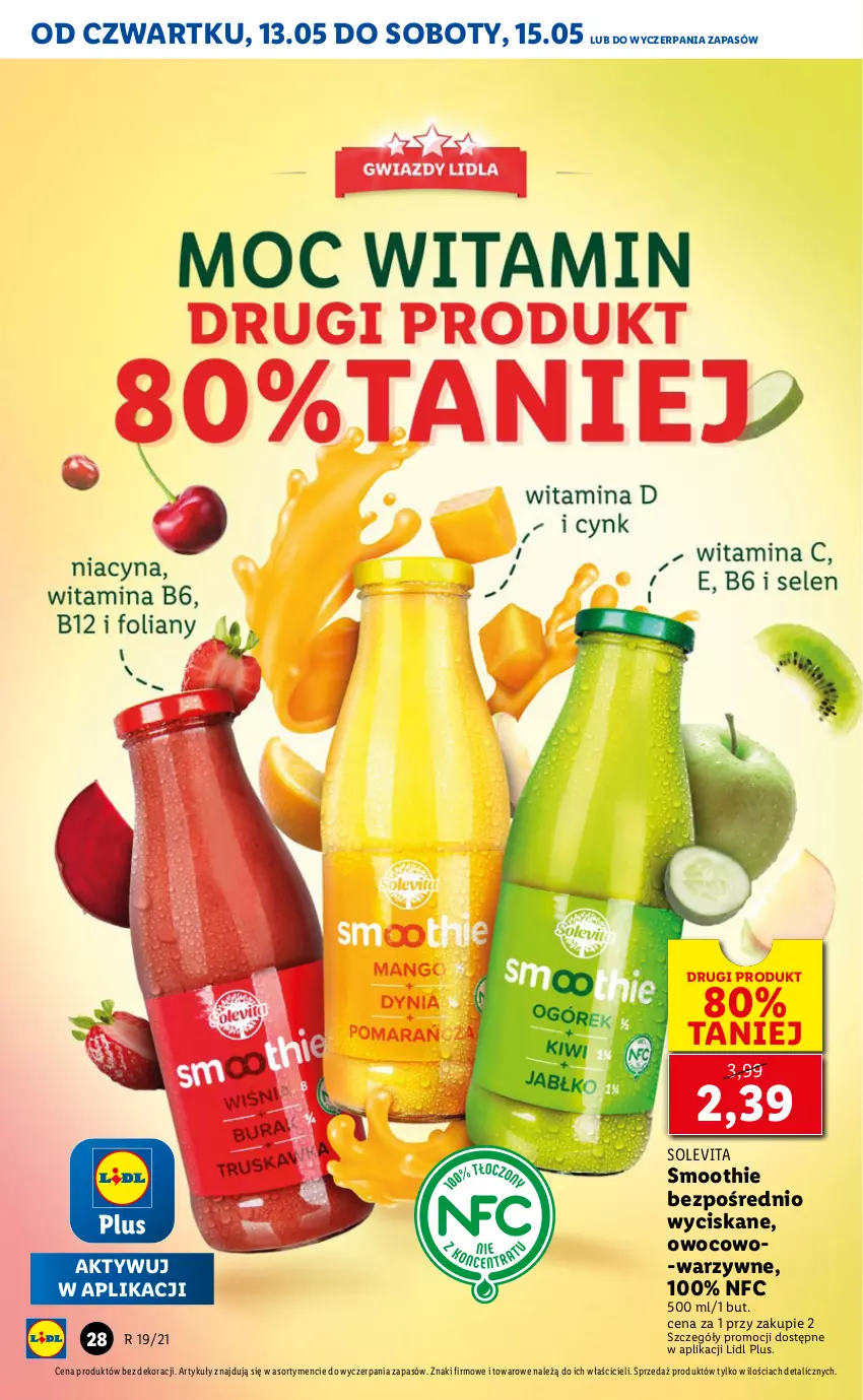 Gazetka promocyjna Lidl - GAZETKA - ważna 13.05 do 15.05.2021 - strona 28 - produkty: Gra, Rama, Smoothie