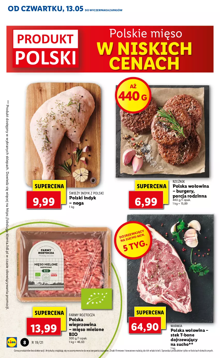 Gazetka promocyjna Lidl - GAZETKA - ważna 13.05 do 15.05.2021 - strona 8 - produkty: Burger, Fa, Mięso, Mięso mielone, Por, Stek, Wieprzowina, Wołowina