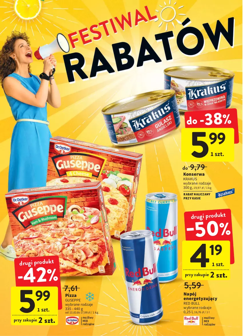 Gazetka promocyjna Intermarche - Dzień Dziecka - ważna 02.06 do 08.06.2022 - strona 2 - produkty: Krakus, Napój, Pizza, Red Bull, Ser