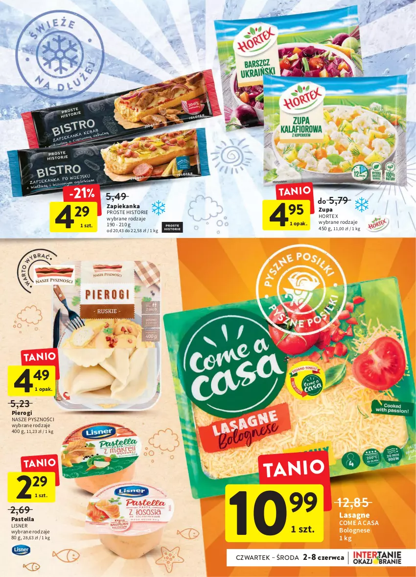 Gazetka promocyjna Intermarche - Dzień Dziecka - ważna 02.06 do 08.06.2022 - strona 23 - produkty: Hortex, Lasagne, Lisner, Pastella, Pierogi, Zapiekanka, Zupa