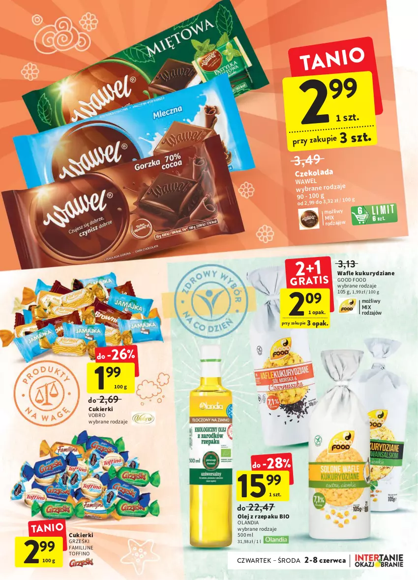 Gazetka promocyjna Intermarche - Dzień Dziecka - ważna 02.06 do 08.06.2022 - strona 29 - produkty: Cukier, Cukierki, Czekolada, Fa, Grześki, Olej, Toffino, Wafle, Wawel