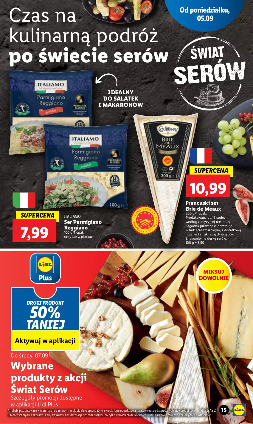 Gazetka promocyjna Lidl - GAZETKA - ważna 05.09 do 07.09.2022 - strona 19 - produkty: Brie, Makaron, Sałat, Ser