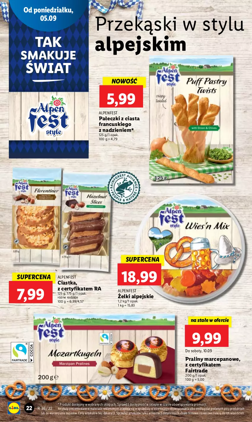 Gazetka promocyjna Lidl - GAZETKA - ważna 05.09 do 07.09.2022 - strona 26 - produkty: Ciastka, Fa, Praliny