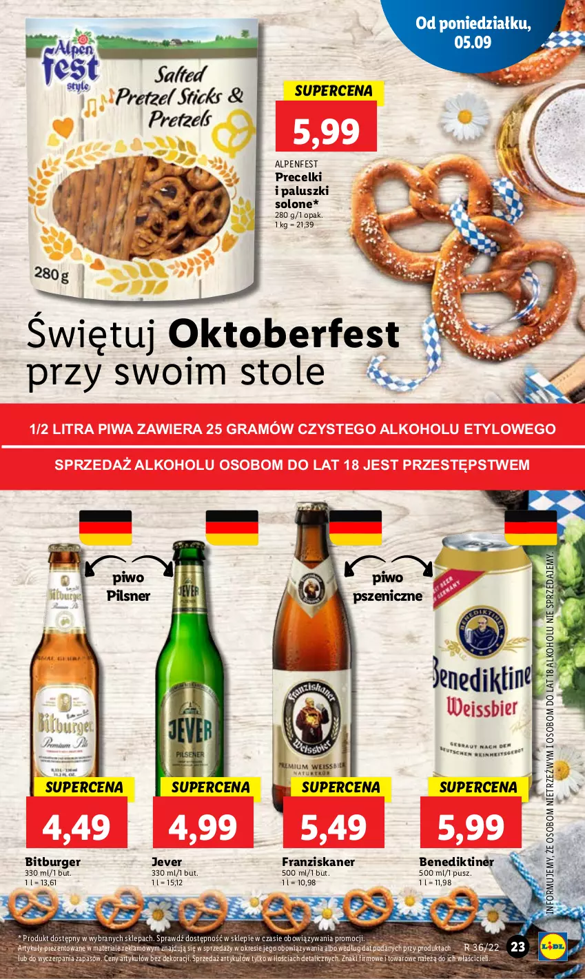 Gazetka promocyjna Lidl - GAZETKA - ważna 05.09 do 07.09.2022 - strona 27 - produkty: Burger, Gra, Piwa, Piwo, Precelki, Skaner