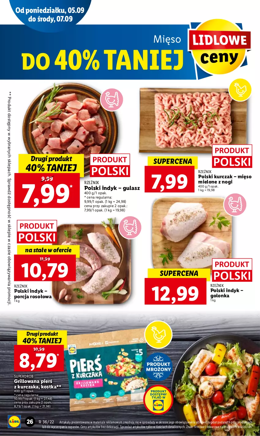 Gazetka promocyjna Lidl - GAZETKA - ważna 05.09 do 07.09.2022 - strona 30 - produkty: Grill, Kurczak, Mięso, Mięso mielone, Por