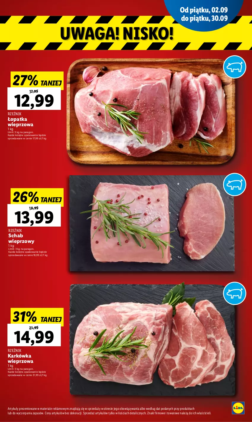 Gazetka promocyjna Lidl - GAZETKA - ważna 05.09 do 07.09.2022 - strona 7 - produkty: Karkówka wieprzowa, Olej, Schab wieprzowy, Waga