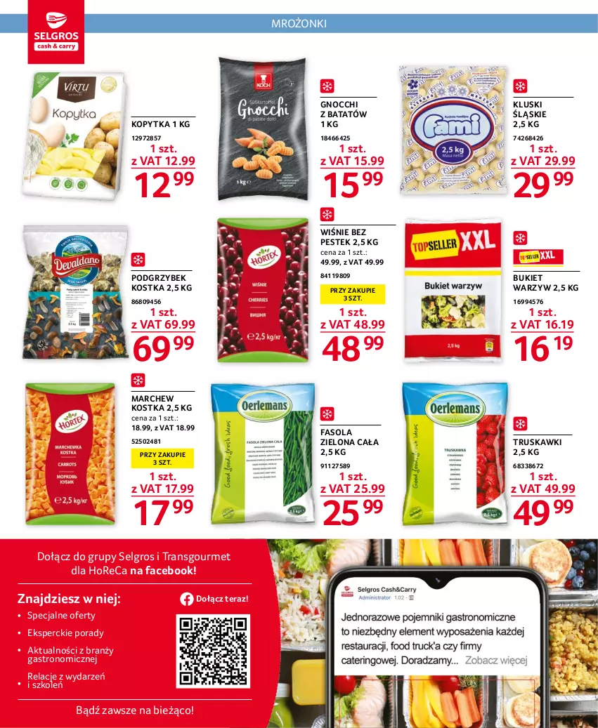 Gazetka promocyjna Selgros - Oferta gastronomiczna - ważna 02.03 do 15.03.2023 - strona 16 - produkty: Bukiet, Bukiet warzyw, Fa, Fasola, Gnocchi, Kopytka, LG, Por, Stek, Tera, Tran, Truskawki