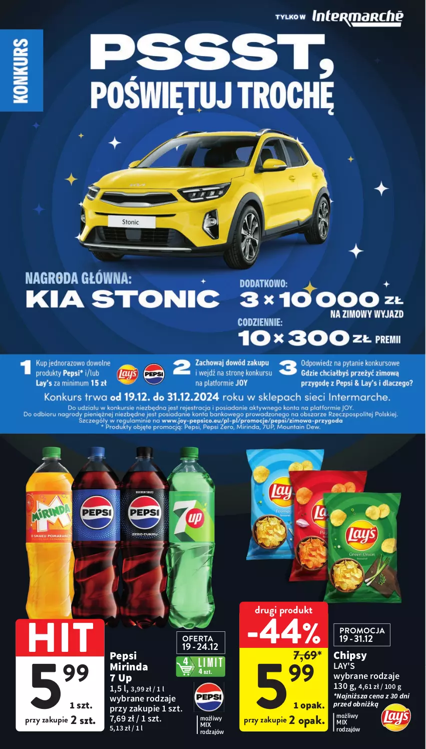 Gazetka promocyjna Intermarche - Gazetka Intermarche - ważna 19.12 do 24.12.2024 - strona 2 - produkty: Chipsy, Mirinda, Pepsi