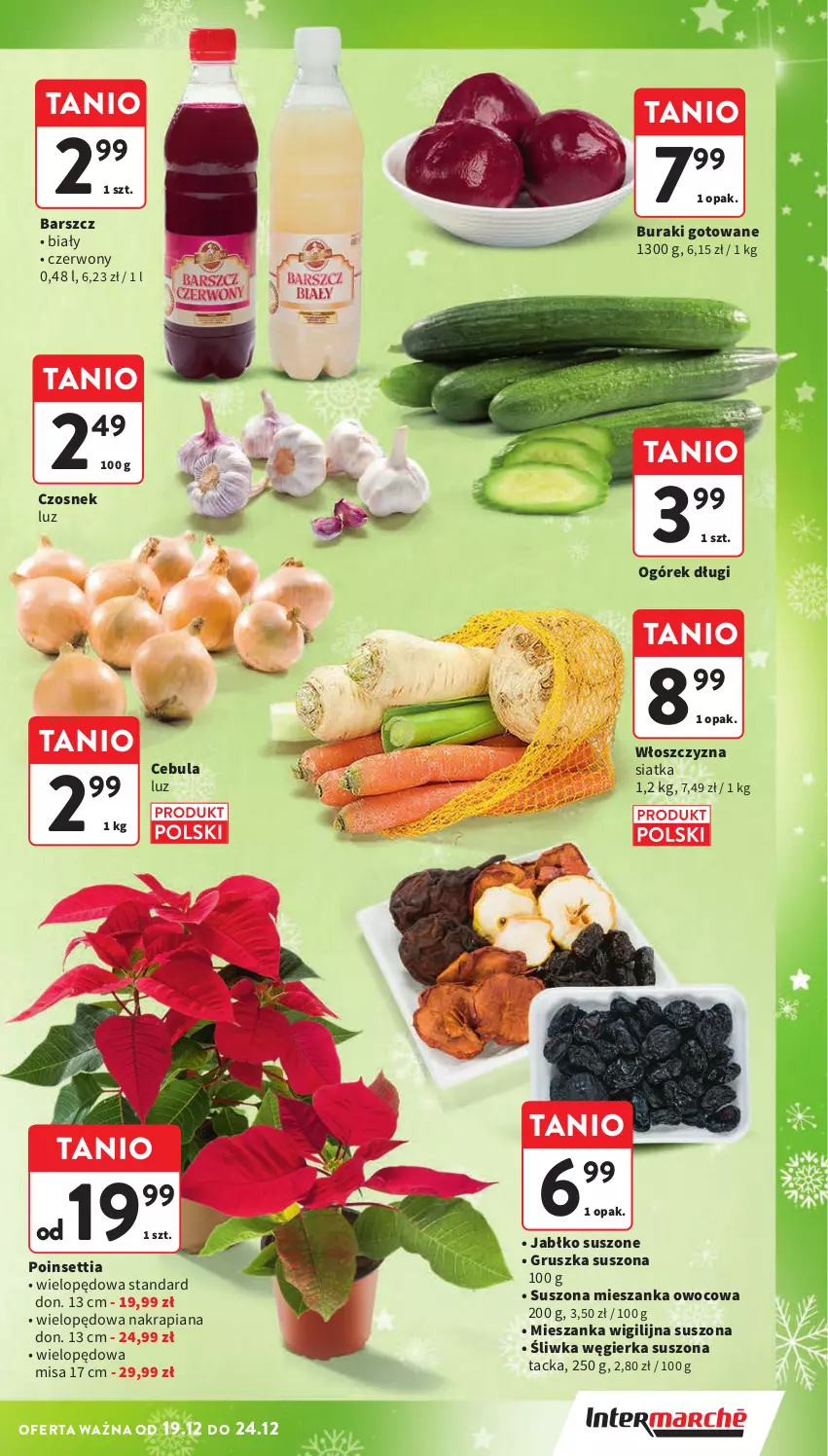 Gazetka promocyjna Intermarche - Gazetka Intermarche - ważna 19.12 do 24.12.2024 - strona 23 - produkty: Buraki, Cebula, Czosnek, Ogórek, Siatka