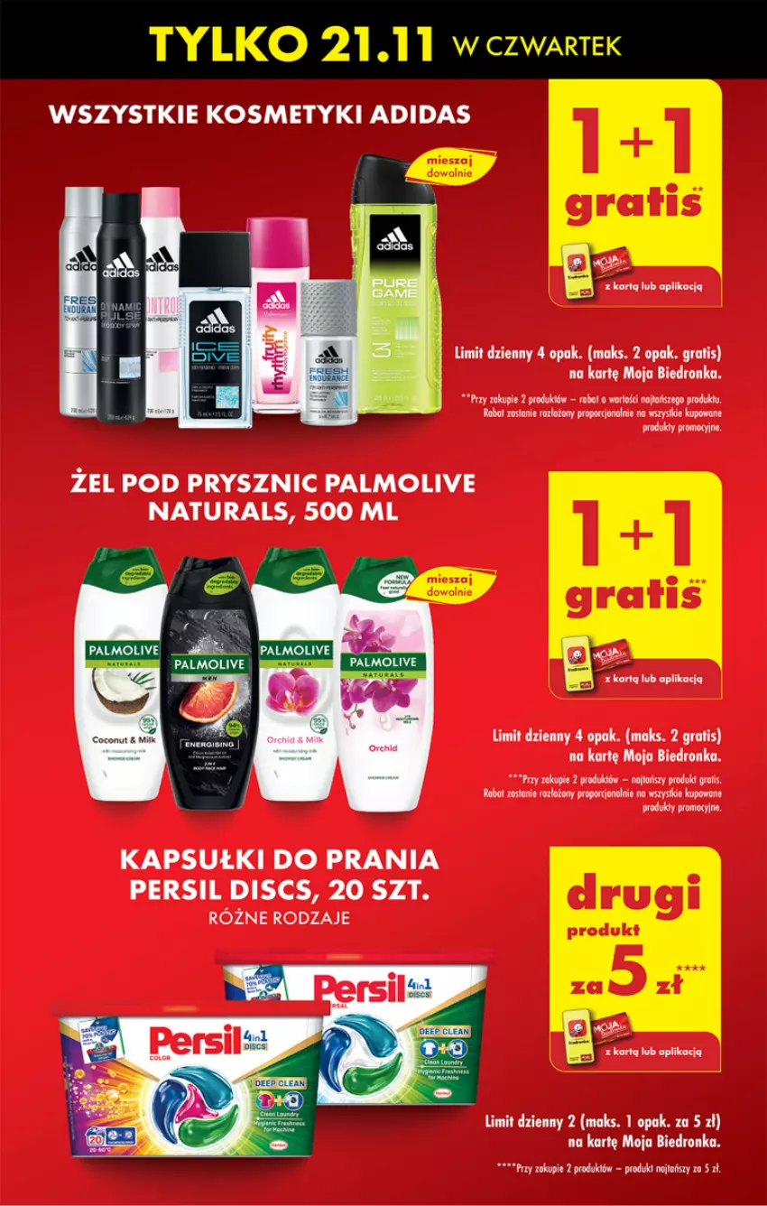 Gazetka promocyjna Biedronka - Od czwartku - ważna 21.11 do 27.11.2024 - strona 11 - produkty: Adidas, Dron, Gra, Kapsułki do prania, Palmolive, Persil, Por