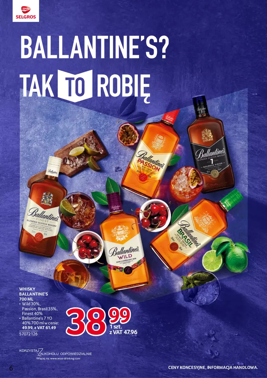 Gazetka promocyjna Selgros - Katalog Markowe Produkty - ważna 15.06 do 28.06.2023 - strona 6 - produkty: Whisky