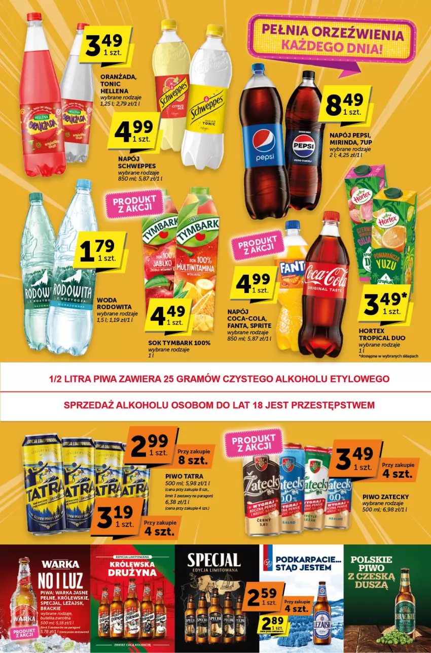 Gazetka promocyjna ABC - ważna 31.10 do 12.11.2024 - strona 11 - produkty: 7up, Coca-Cola, Fa, Fanta, Gra, Hellena, Mirinda, Napój, Oranżada, Pepsi, Piwa, Piwo, Schweppes, Sok, Sprite, Stek, Tatra, Tropical, Tymbark, Woda