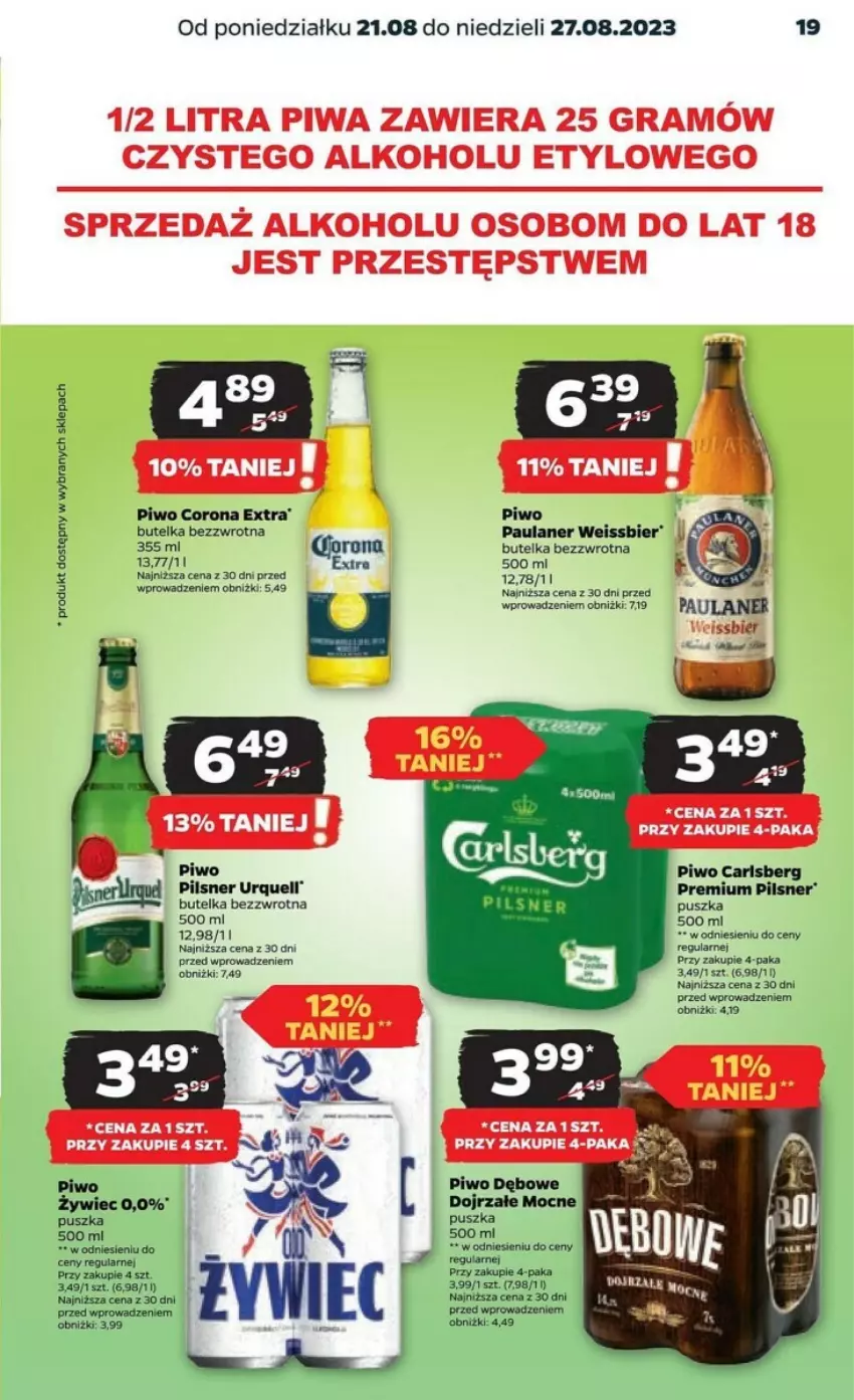 Gazetka promocyjna Netto - ważna 21.08 do 27.08.2023 - strona 11 - produkty: Carlsberg, Corona Extra, Pilsner Urquell, Piwo