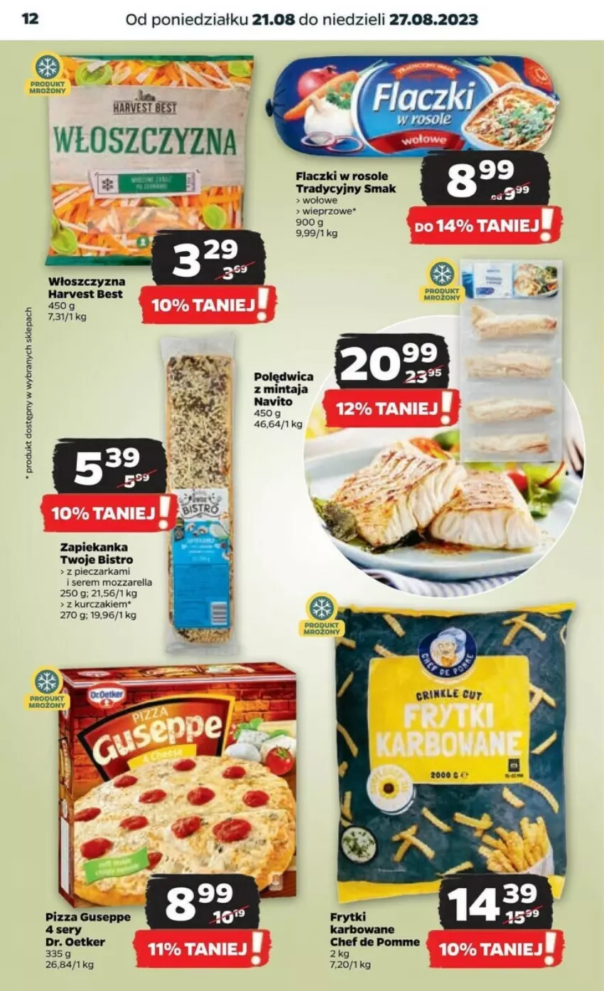 Gazetka promocyjna Netto - ważna 21.08 do 27.08.2023 - strona 4 - produkty: Dr. Oetker, Fa, Frytki, Kurczak, Mintaj, Mozzarella, Piec, Pieczarka, Pizza, Polędwica, Ser, Zapiekanka