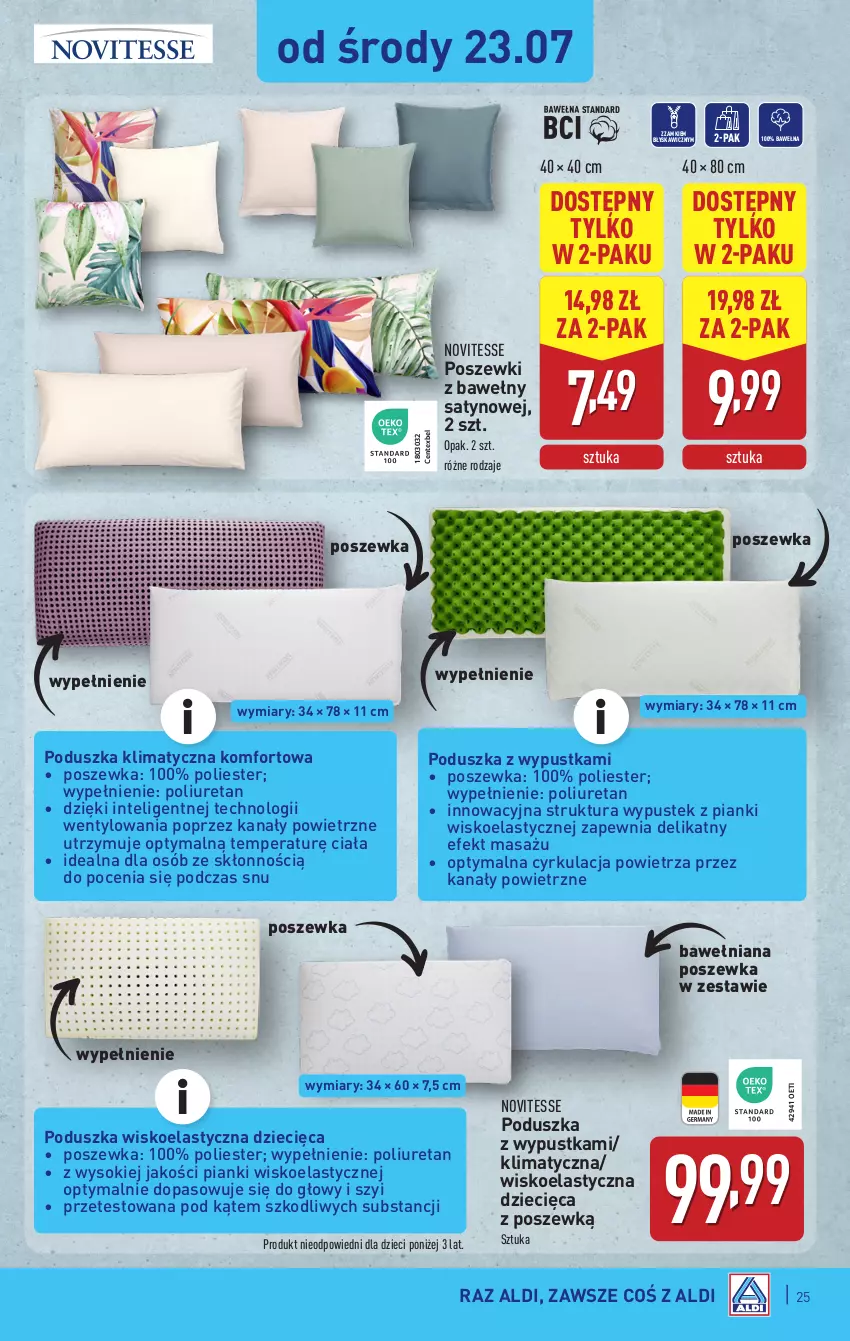 Gazetka promocyjna Aldi - Pełna oferta - ważna 21.07 do 26.07.2025 - strona 25 - produkty: Dzieci, Intel, Poduszka, Poszewka, Sok, Stek, Wełna