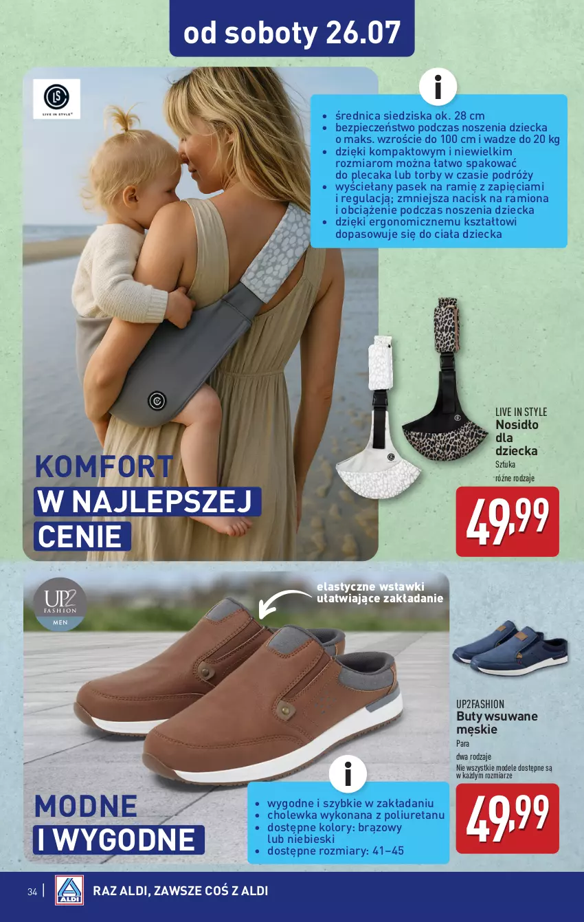 Gazetka promocyjna Aldi - Pełna oferta - ważna 21.07 do 26.07.2025 - strona 34 - produkty: Buty, Fa, Pasek, Piec, Plecak