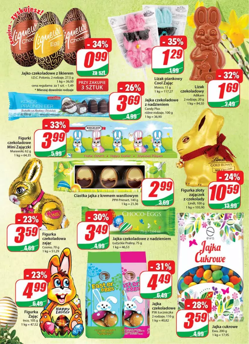 Gazetka promocyjna Dino - Gazetka - ważna 06.04 do 12.04.2022 - strona 5 - produkty: Candy, Ciastka, Likier, Lindt, Praliny, Prima, Znicz