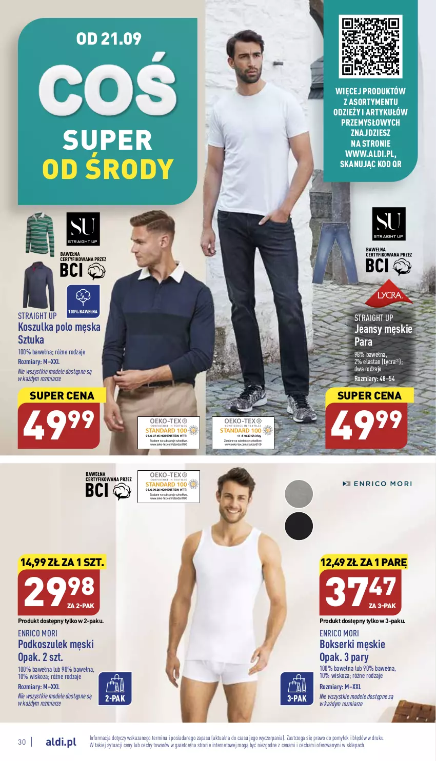 Gazetka promocyjna Aldi - Pełny katalog - ważna 19.09 do 24.09.2022 - strona 30 - produkty: Bokserki, Kosz, Koszulka, Podkoszulek, Ser, Wełna