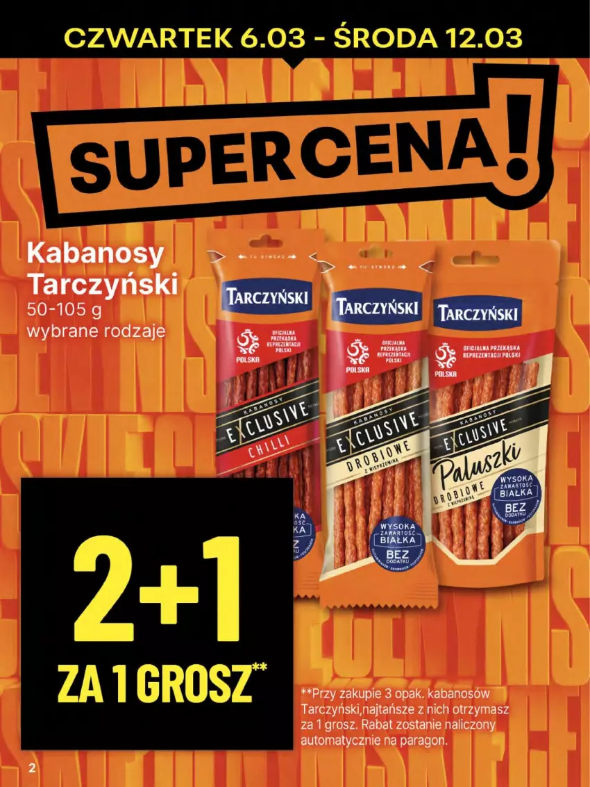 Gazetka promocyjna Delikatesy Centrum - NOWA GAZETKA Delikatesy Centrum od 6 marca! 6-12.03.2025 - ważna 06.03 do 12.03.2025 - strona 2 - produkty: Kabanos, Tarczyński