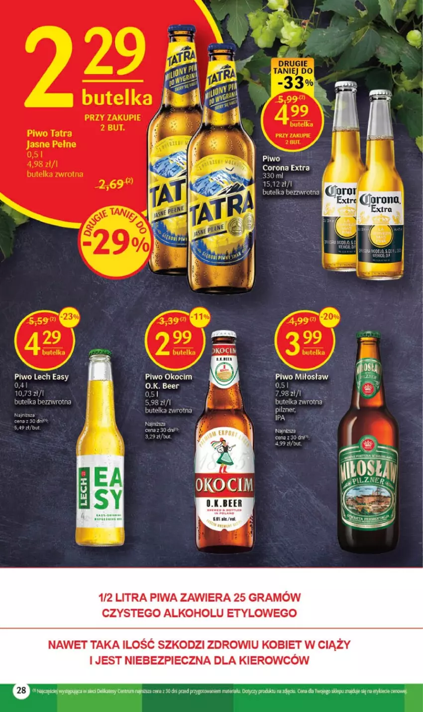 Gazetka promocyjna Delikatesy Centrum - Gazetka DC27 - ważna 13.07 do 19.07.2023 - strona 28 - produkty: Corona Extra, Gra, Paola, Piec, Piwa, Piwo, Rum