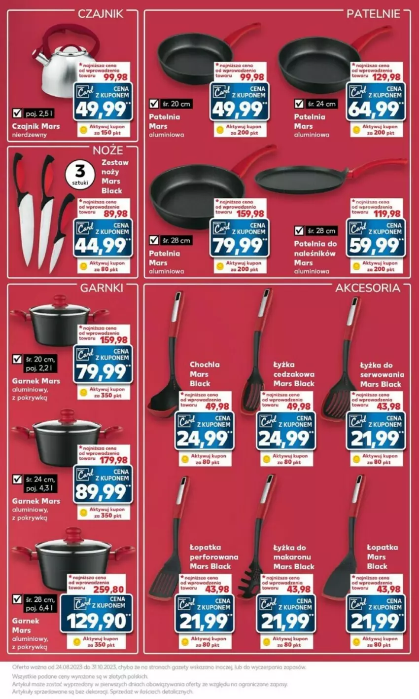 Gazetka promocyjna Kaufland - ważna 11.09 do 13.09.2023 - strona 14 - produkty: Cedzak, Czajnik, Garnek, Lack, Makaron, Mars, Patelnia, Ser