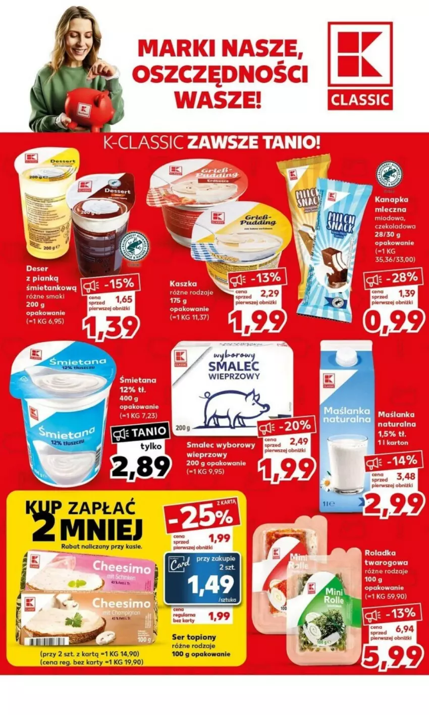 Gazetka promocyjna Kaufland - ważna 11.09 do 13.09.2023 - strona 6 - produkty: Fa, Jaja, Maślanka, Ser, Ser topiony, Smalec, Top