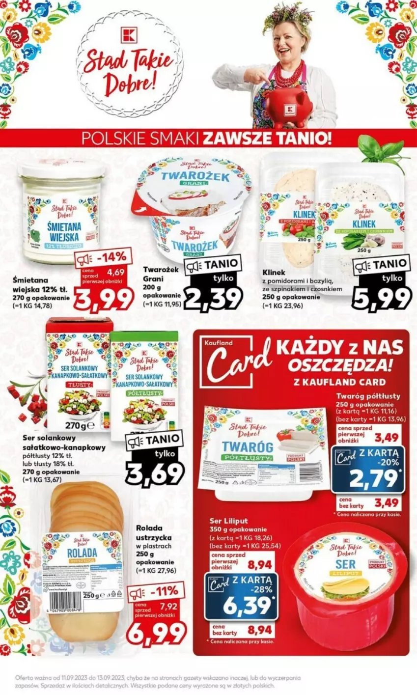 Gazetka promocyjna Kaufland - ważna 11.09 do 13.09.2023 - strona 7 - produkty: Bazyl, Rolada, Rolada Ustrzycka, Sałat, Solan, Szpinak