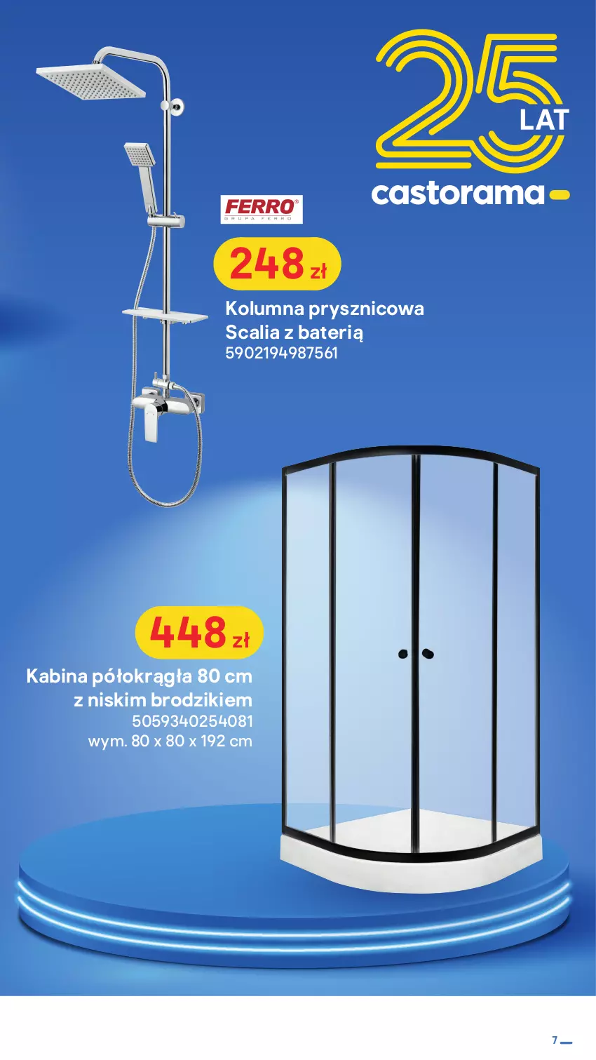 Gazetka promocyjna Castorama - Gazetka Castorama - ważna 23.02 do 06.03.2022 - strona 7 - produkty: Astor, Brodzik, Kabina półokrągła, Miska, Rama, Szafka