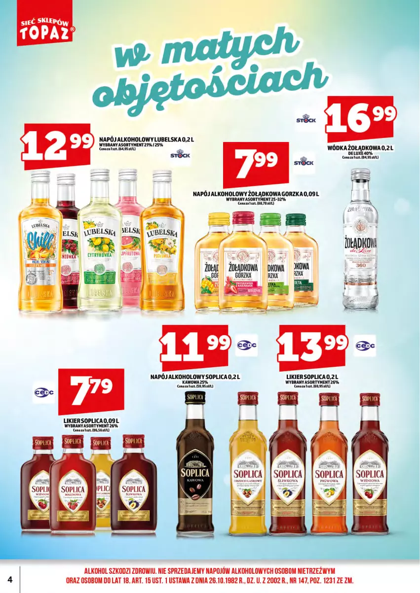Gazetka promocyjna Topaz - Gazetka - ważna 15.06 do 30.06.2026 - strona 6 - produkty: Likier, Napój, Soplica, Stock, Top, Wódka