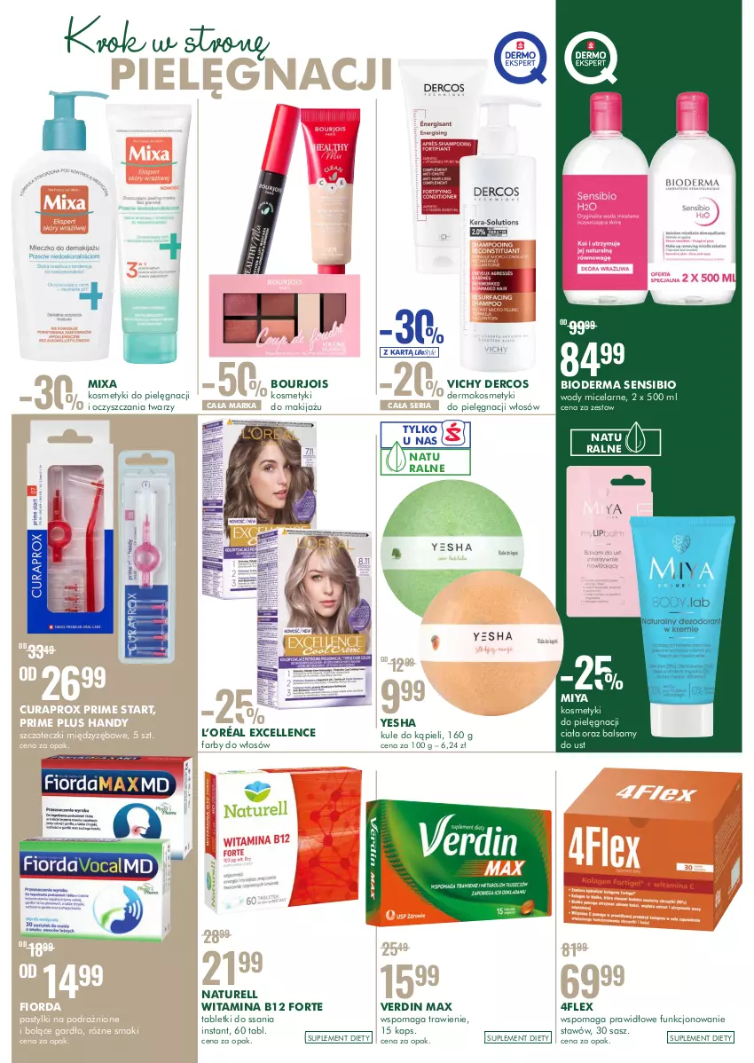 Gazetka promocyjna Super Pharm - Gazetka - ważna 29.09 do 12.10.2022 - strona 3 - produkty: Bioderma, Bourjois, Curaprox, Fa, Fiorda, Kosmetyki do pielęgnacji, L’Oréal, Makijaż, Mixa, Naturell, Pastylki, Ser, Suplement diety, Tablet, Vichy