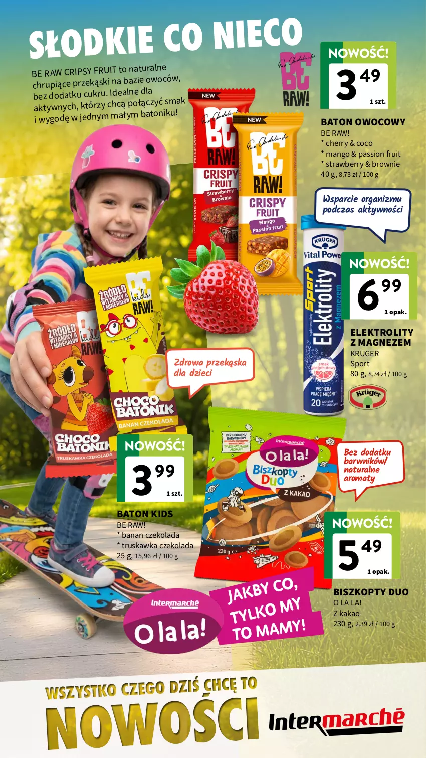 Gazetka promocyjna Intermarche - Gazetka Intermarche - ważna 07.05 do 20.05.2026 - strona 2 - produkty: Baton, Biszkopty, Brownie, Czekolada, Dzieci, Kakao, Magnez, Mango, Por, Sport, Tonik