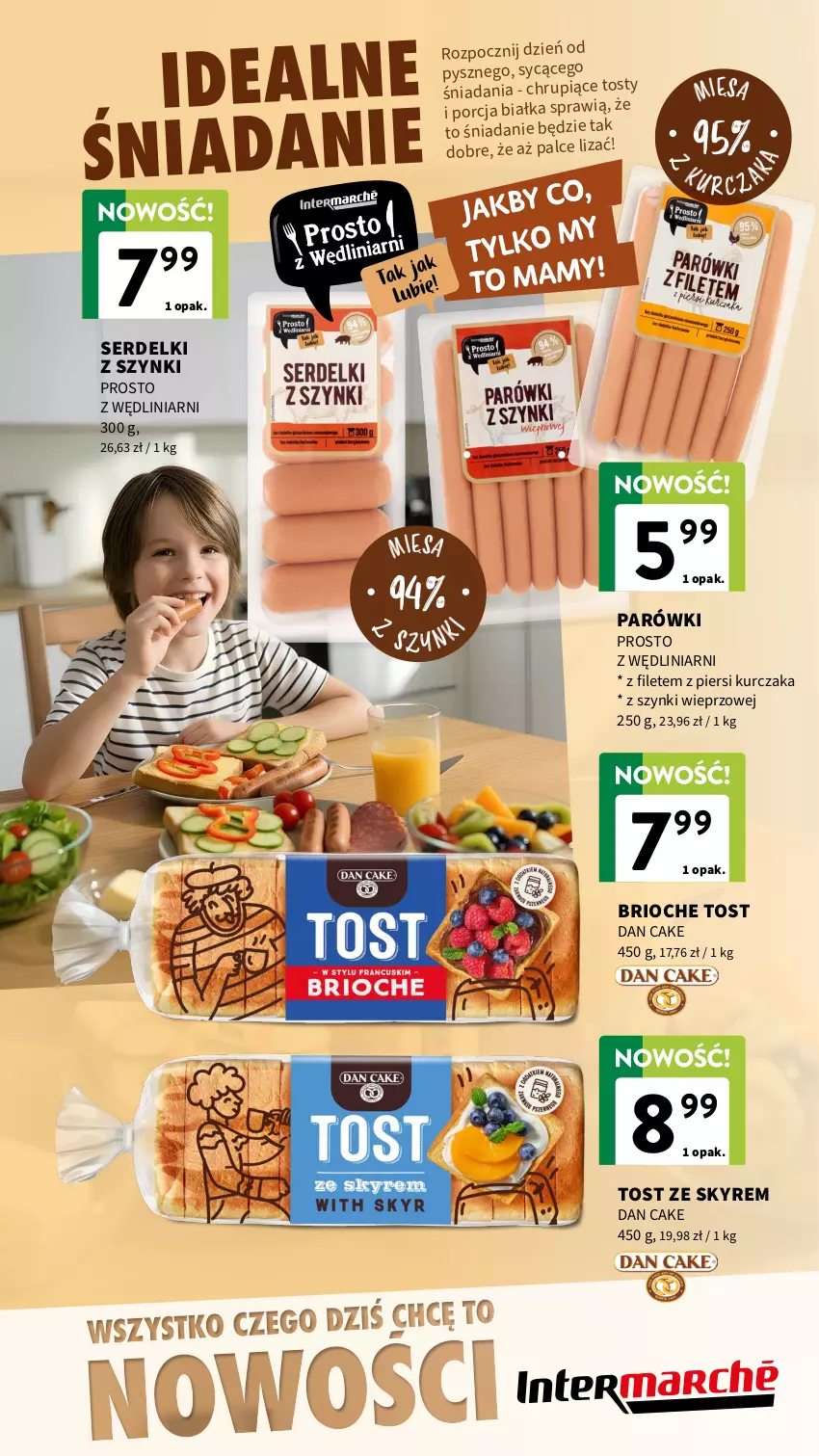 Gazetka promocyjna Intermarche - Gazetka Intermarche - ważna 07.05 do 20.05.2026 - strona 7 - produkty: Dan Cake, Kurczak, Parówki, Por, Ser, Serdelki