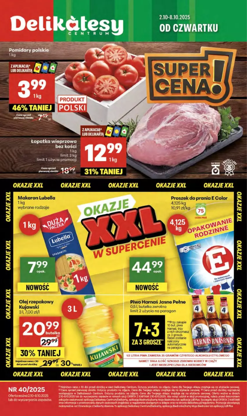 Gazetka promocyjna Delikatesy Centrum - Franczyza DC40 Czwartek - ważna 02.10 do 08.10.2025 - strona 1 - produkty: Dron, Gra, Koc, Piec, Piwa, Rama, Rum, Sok