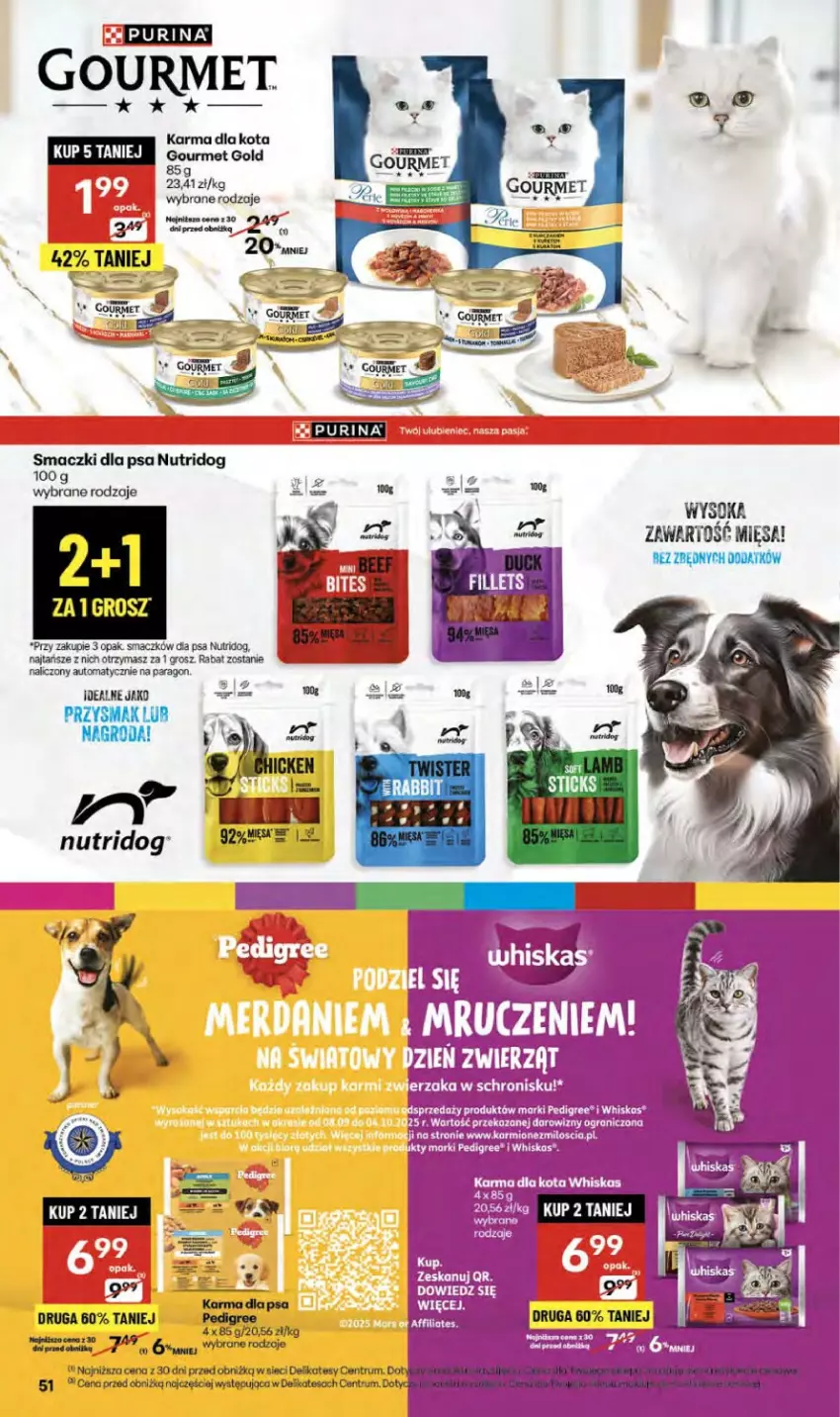 Gazetka promocyjna Delikatesy Centrum - Franczyza DC40 Czwartek - ważna 02.10 do 08.10.2025 - strona 51 - produkty: Karmi, LG, Pedigree, Rum, Sok, Whiskas