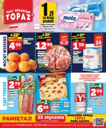Gazetka promocyjna Topaz - Gazetka - Gazetka - ważna od 28.01 do 28.01.2026 - strona 1 - produkty: Papier, Papier toaletowy, Wełna, Mola, Tymbark
