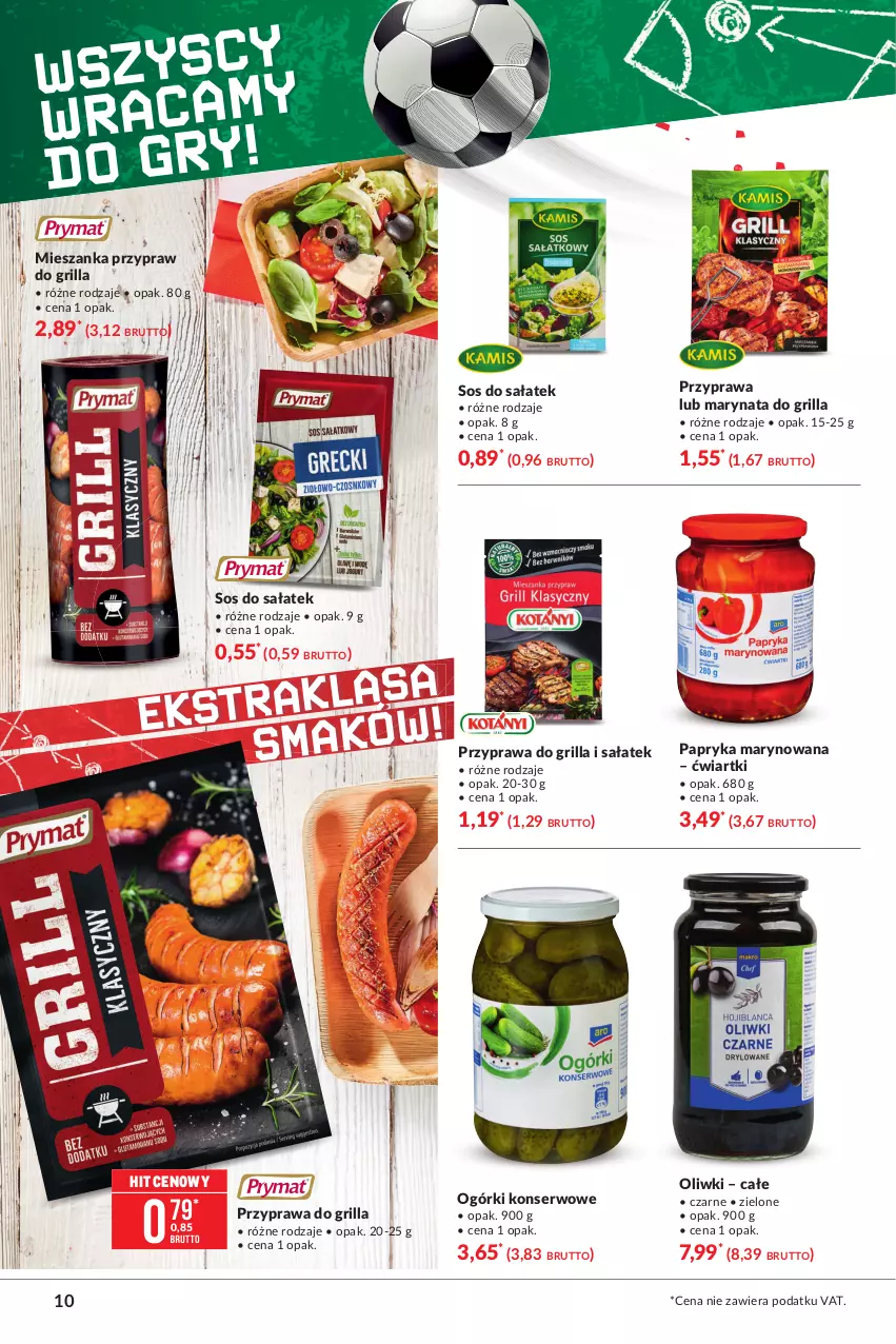 Gazetka promocyjna Makro - [Oferta specjalna] Wszystko na grill - ważna 15.06 do 28.06.2021 - strona 10 - produkty: Grill, Gry, Ogórki konserwowe, Oliwki, Papryka, Papryka marynowana, Sałat, Ser, Sos, Sos do sałatek