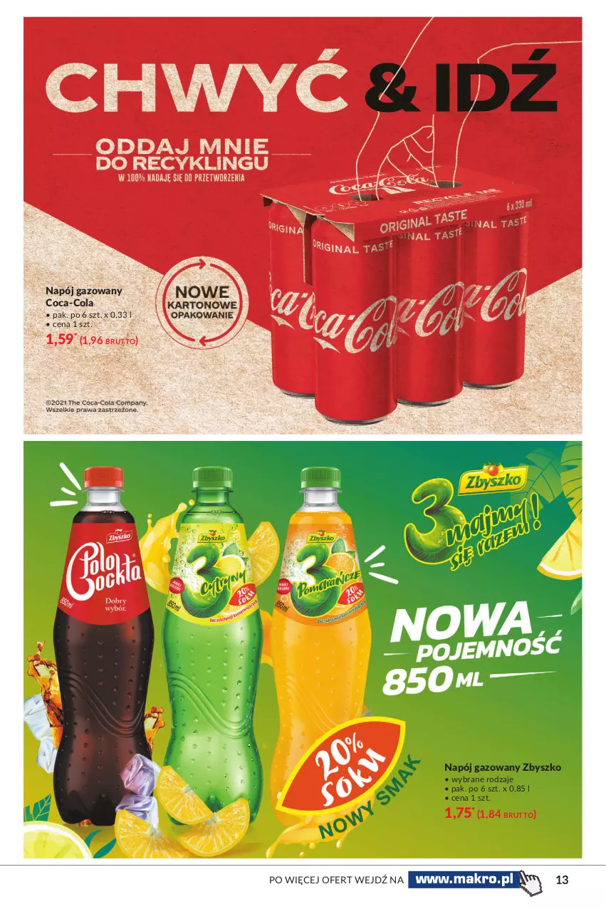 Gazetka promocyjna Makro - [Oferta specjalna] Wszystko na grill - ważna 15.06 do 28.06.2021 - strona 13 - produkty: Coca-Cola, Napój, Napój gazowany