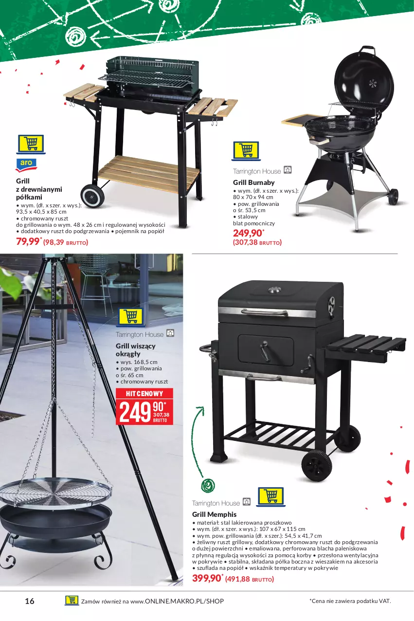 Gazetka promocyjna Makro - [Oferta specjalna] Wszystko na grill - ważna 15.06 do 28.06.2021 - strona 16 - produkty: Grill, Lakier, Palenisko, Pojemnik, Półka, Sok, Wieszak