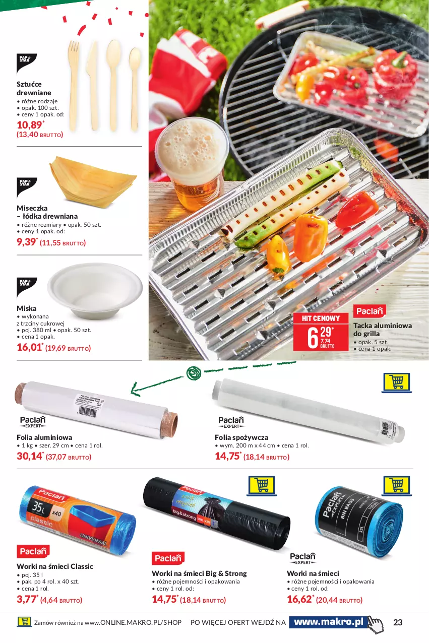 Gazetka promocyjna Makro - [Oferta specjalna] Wszystko na grill - ważna 15.06 do 28.06.2021 - strona 23 - produkty: Folia aluminiowa, Grill, Miseczka, Miska, Worki na śmiec, Worki na śmieci