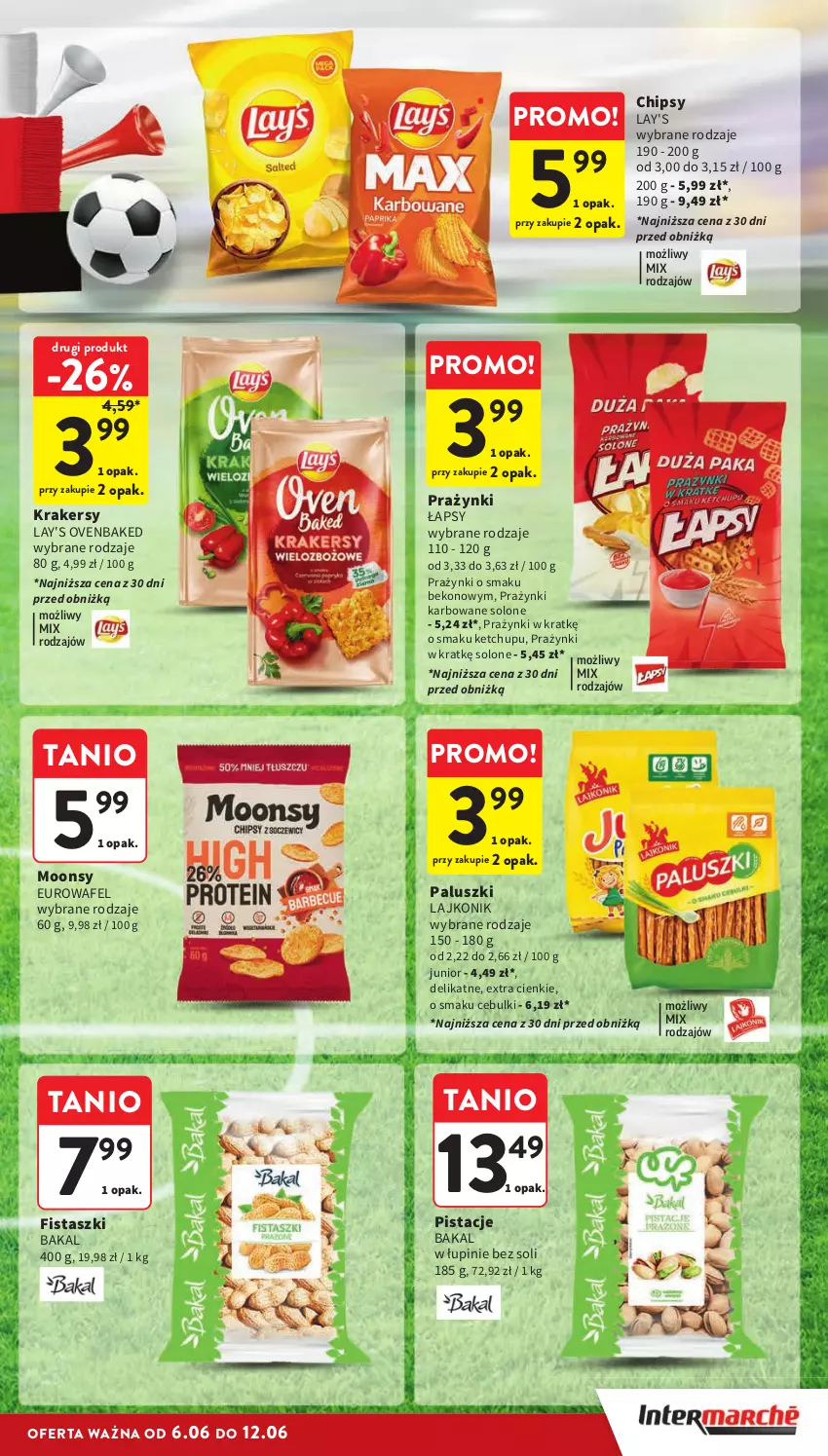 Gazetka promocyjna Intermarche - Gazetka Intermarche - ważna 06.06 do 12.06.2024 - strona 11 - produkty: Beko, Chipsy, Ketchup, Krakersy, Lajkonik, NBA, Pistacje