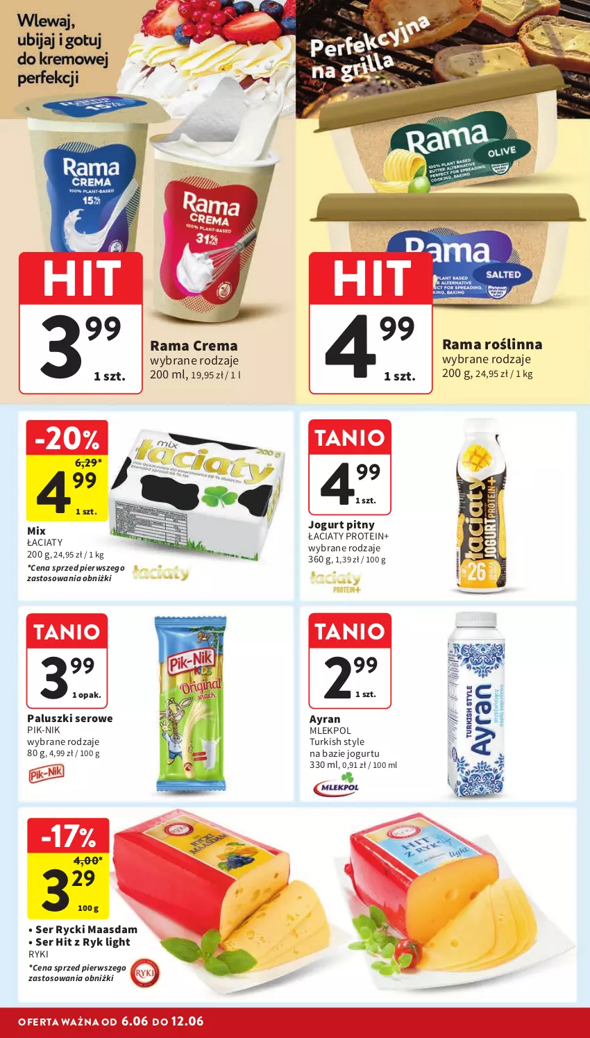 Gazetka promocyjna Intermarche - Gazetka Intermarche - ważna 06.06 do 12.06.2024 - strona 24 - produkty: Jogurt, Jogurt pitny, Maasdam, Rama, Ser